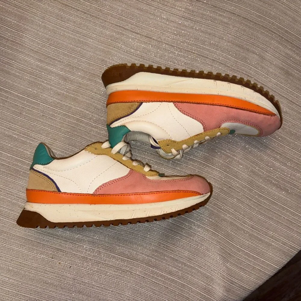 Madewell Kickoff Trainer Sneakers Colorblock Leather Suede Women's Size 5.5